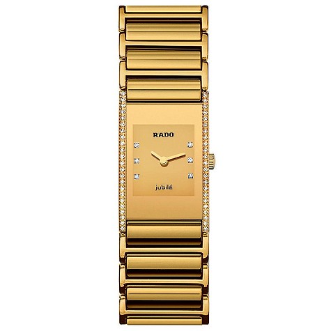Rado ladies Integral gold-plated diamond watch