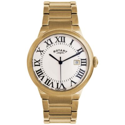 Rotary mens gold-plated watch