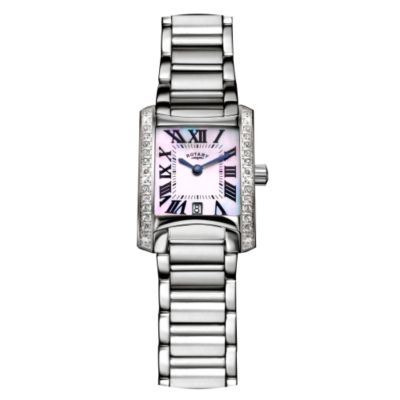 ladies stone set bezel watch