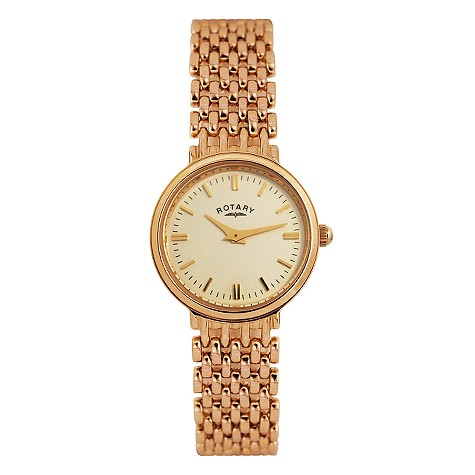 Rotary ladies champagne dial watch