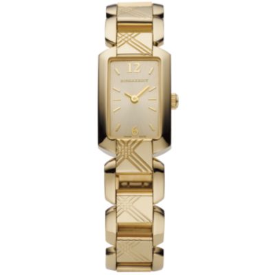 burberry ladies gold-plated bracelet watch