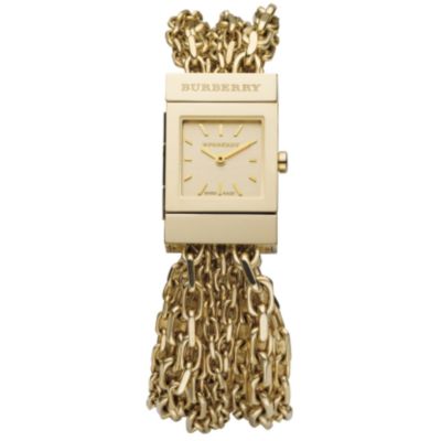 burberry ladies gold-plated multi chain