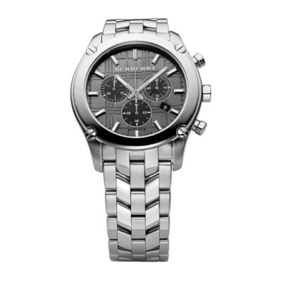 burberry mens stainless steel bracelet