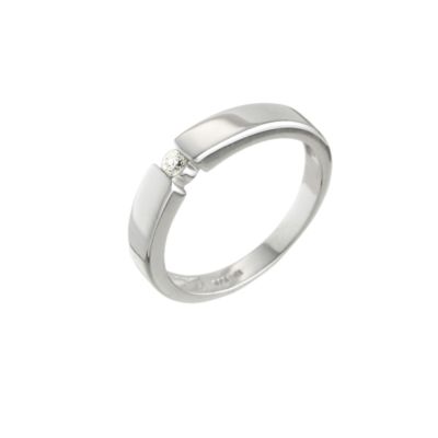 9ct white gold diamond solitaire ring - Product number 6753523
