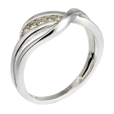 9ct white gold diamond ring