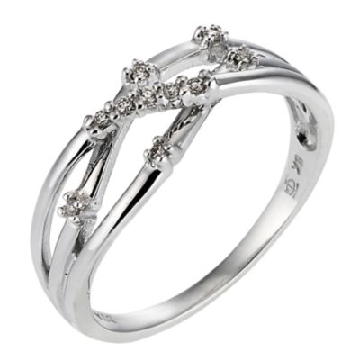 9ct white gold diamond ring - Product number 6757928