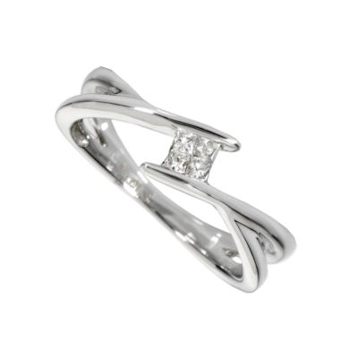9ct white gold diamond ring