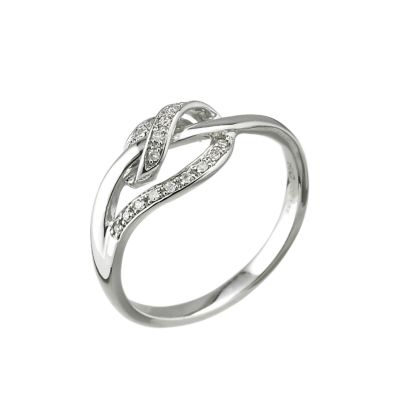 9ct white gold diamond wrap around ring