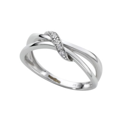 9ct white gold diamond ring