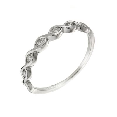 9ct white gold eternity ring with diamonds