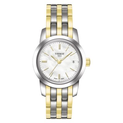 ladies automatic two colour bracelet watch