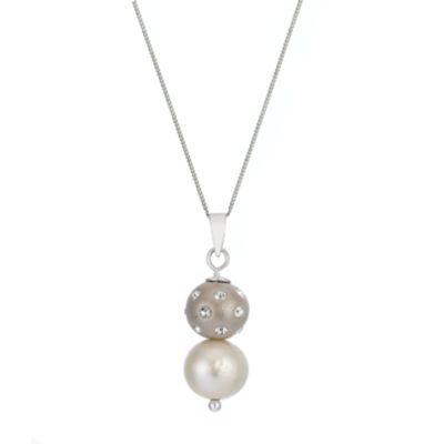 Cultured Freshwater Pearl Crystal Pendant