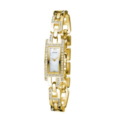 Accurist ladies gold plated mother of pearl