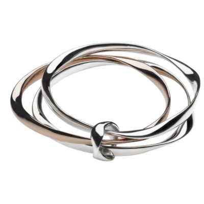 Eternal silver trio bangle - Product number 6782663