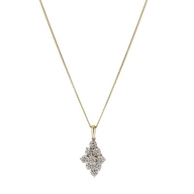 9ct Yellow Gold Fifth Carat Diamond Pendant - Product number 6785026