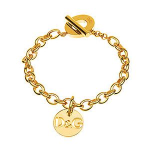 D&G gold plated tag bracelet