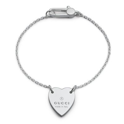 Gucci Trademark sterling silver heart bracelet 17cm - Product number 6793355