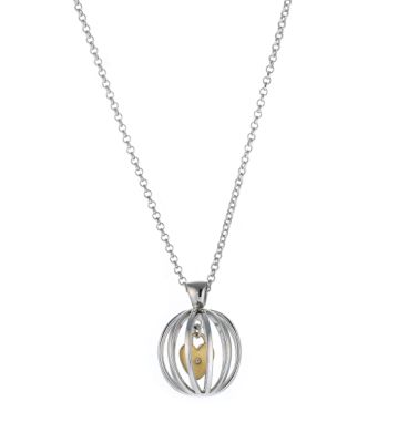 Unbranded Sphere of Life silver and 18ct gold-plated pendant
