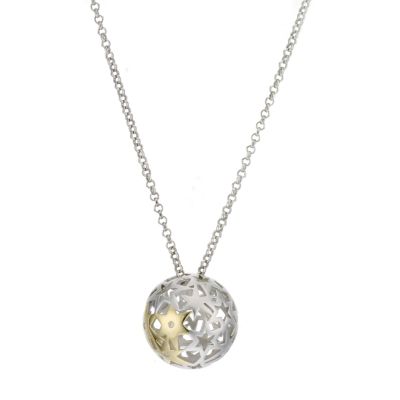 Sphere of Life diamond silver and 18ct gold-plated star pendant - Product number 6794947