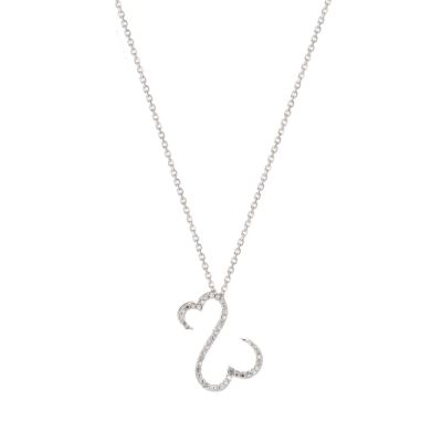 Open Hearts by Jane Seymour 14ct White Gold Diamond Pendant
