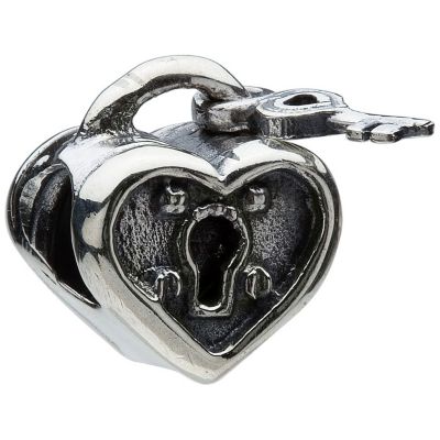 chamilia - sterling silver heart lock and key