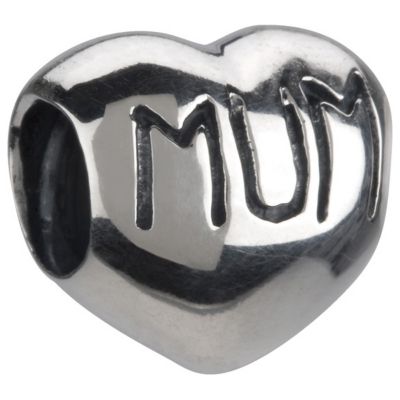 Unbranded Chamilia - sterling silver mum heart bead