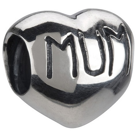 chamilia - sterling silver mum heart bead