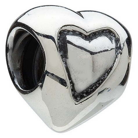 chamilia - sterling silver heart in a heart bead