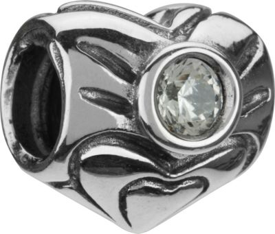 chamilia - sterling silver April birthstone bead