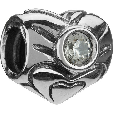 chamilia - sterling silver April birthstone bead