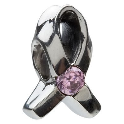 Unbranded Chamilia - sterling silver cancer awareness bead