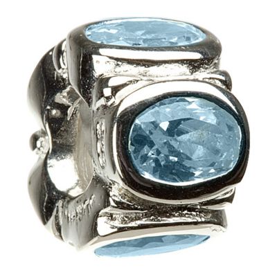 chamilia - sterling silver aquamarine cubic