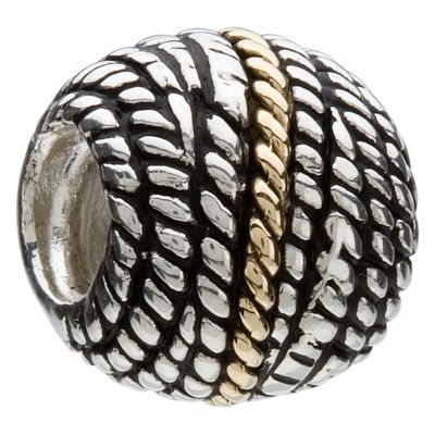 Chamilia - sterling silver and 14k yellow gold rope bead - Product number 6804608