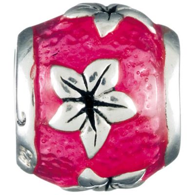 chamilia - sterling silver and enamel flowers bead