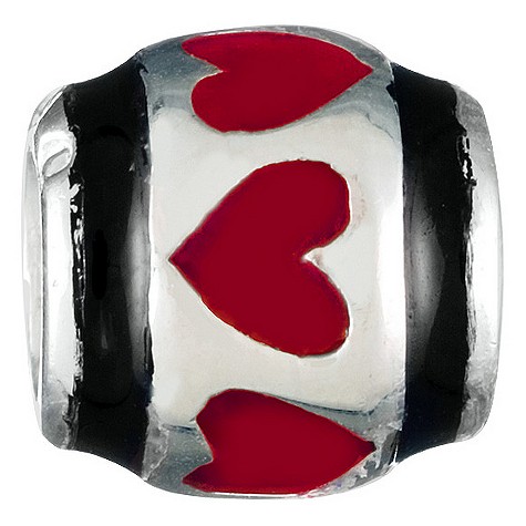 Unbranded Chamilia - sterling silver and enamel heart bead