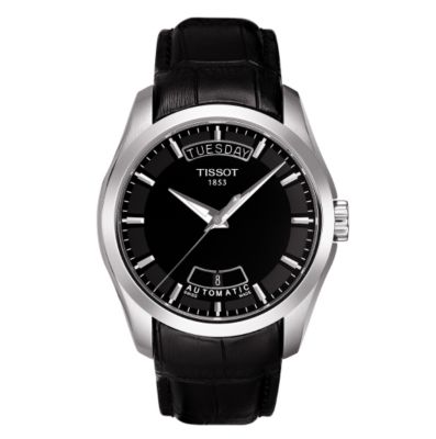 Couturier mens black dial strap watch