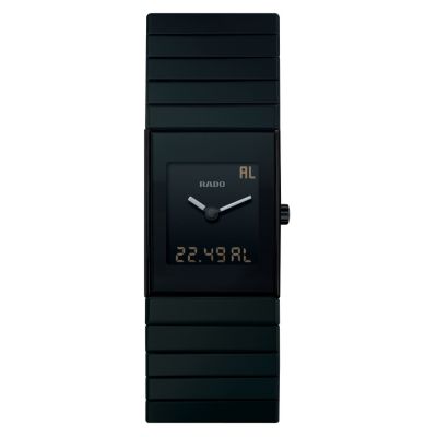 Ceramica ladies digital and analogue watch