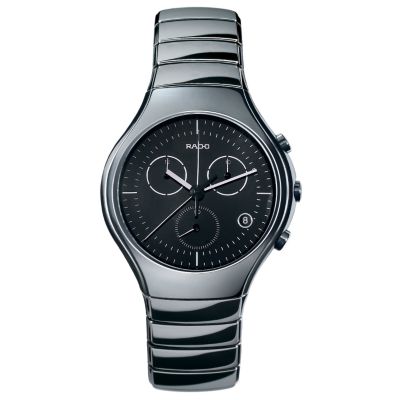 mens platinum ceramic chronograph watch