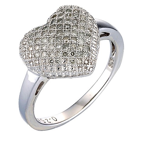 Unbranded Quarter carat sterling silver heart ring