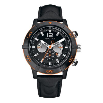 Nautica NCS 46 mens black dial chronograph