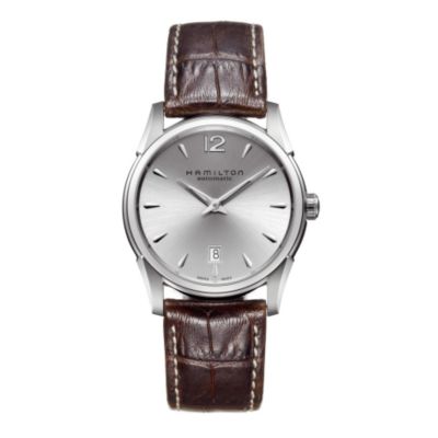 Hamilton Jazzmaster mens brown leather strap