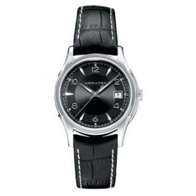 Jazzmaster mens black strap watch