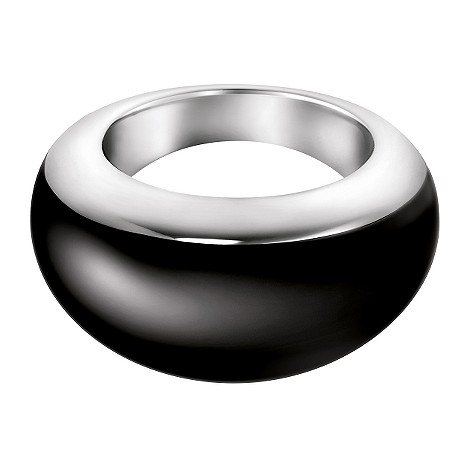 calvin klein Gloss black ring - size 7