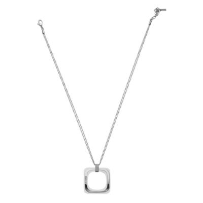 ladies open square pendant