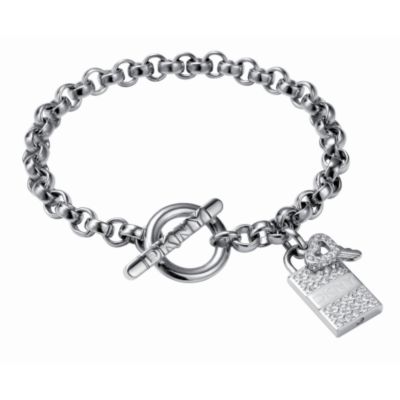 DKNY padlock and key bracelet