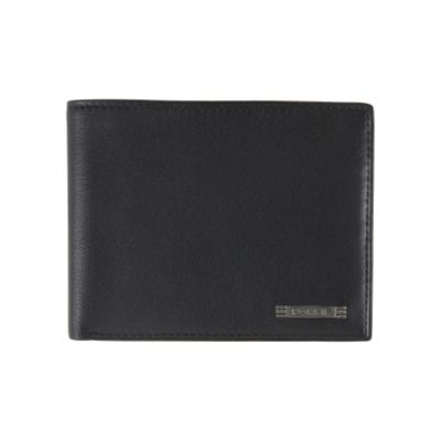 black leather passport case