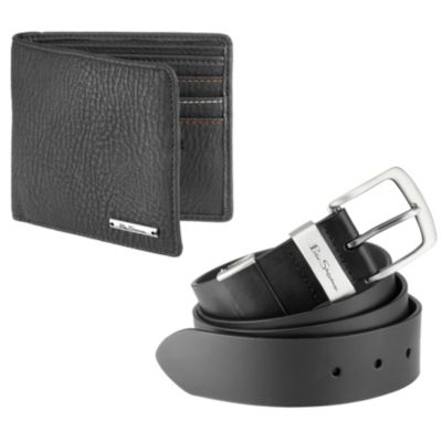 Mens Belt and Wallet Gift Set