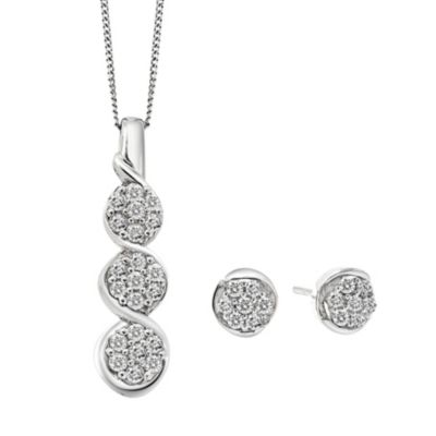 the Trilogy Gift Set 9ct white gold 75pt diamonds