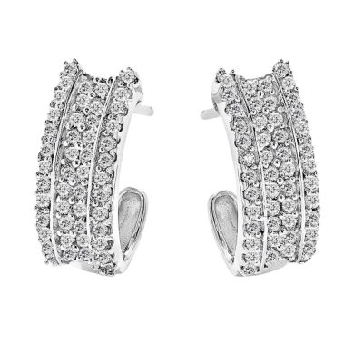 The Christmas Earrings 9ct white gold half carat diamonds