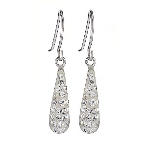 9ct White Gold Crystal Drop Earrings9ct White Gold Crystal Drop Earrings